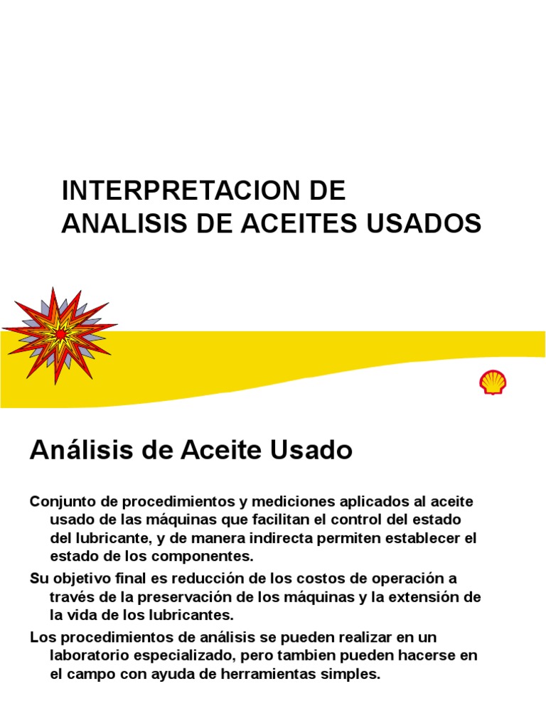 10.1 Interpretación de Análisis de Aceite Usado Shell | PDF