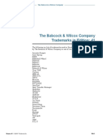 The Babcock & Wilcox Company Trademarks in Edition: 41