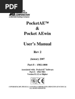 E1502-1000 - R2 PocketAE & Pocket AEwin Users Manual