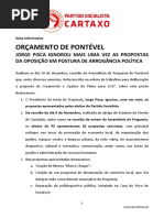 PS Cartaxo Nota Informativa Orçamento Pontével 20161229