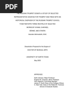 Dissertação the Russian Trumpet Sonata