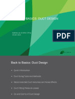 BACK TO BASICS: DUCT DESIGN