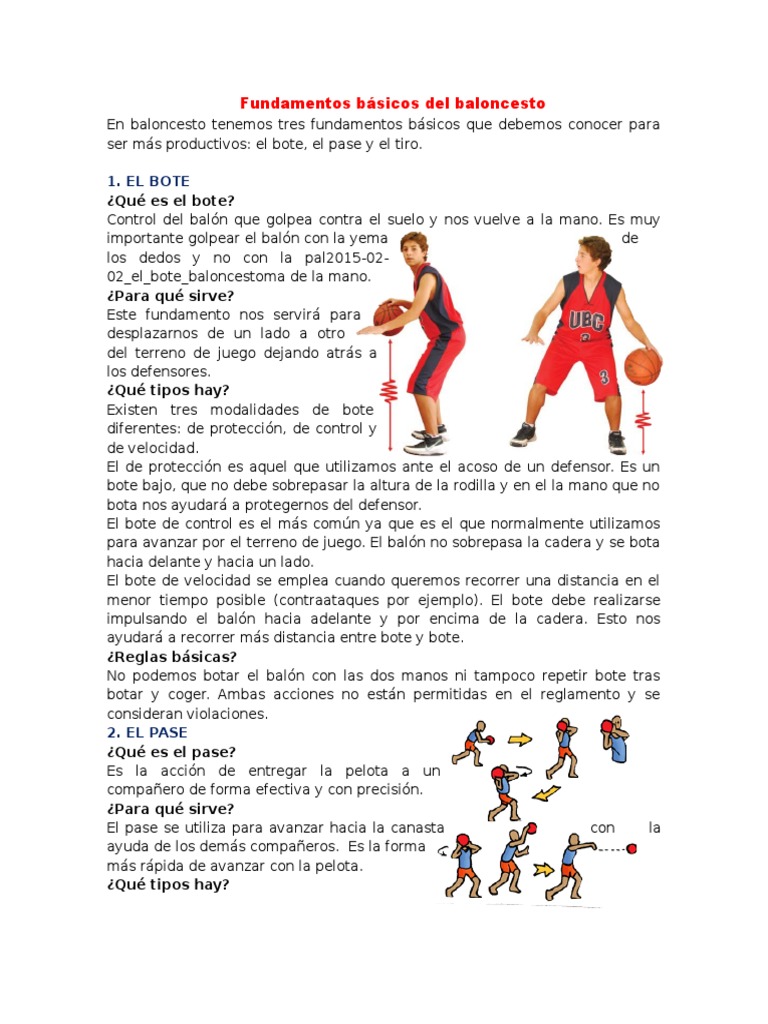 Fundamentos Básicos Del Baloncesto Posiciones de básquetbol Pelota