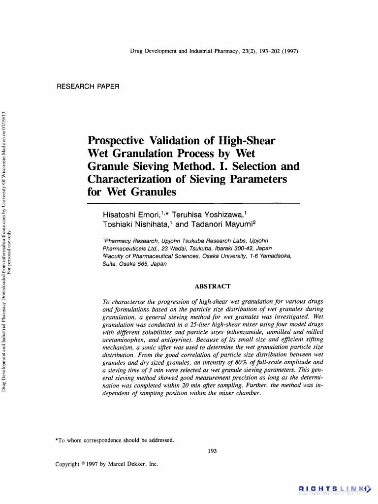 Sieving Method PDF Tablet (Pharmacy) Pharmaceutical Formulation