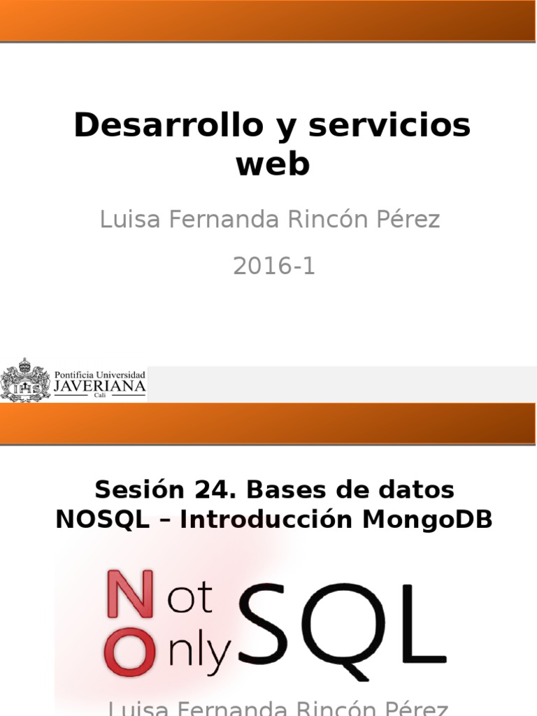 Sesion24.Bases de Datos NOSQL | PDF | No Sql | Mongo Db