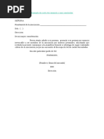 Formato carta renuncia tesorero  Bancario  Servicios 