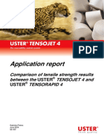 132USTER® TENSOJET 4 - Comparison of Tensile Strength Results Between The USTER® TENSOJET 4 and The USTER® TENSORAPID 4