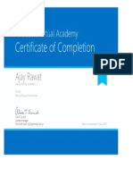 Ajay Rawat: Has Successfully Completed: Course Microsoft Azure Fundamentals