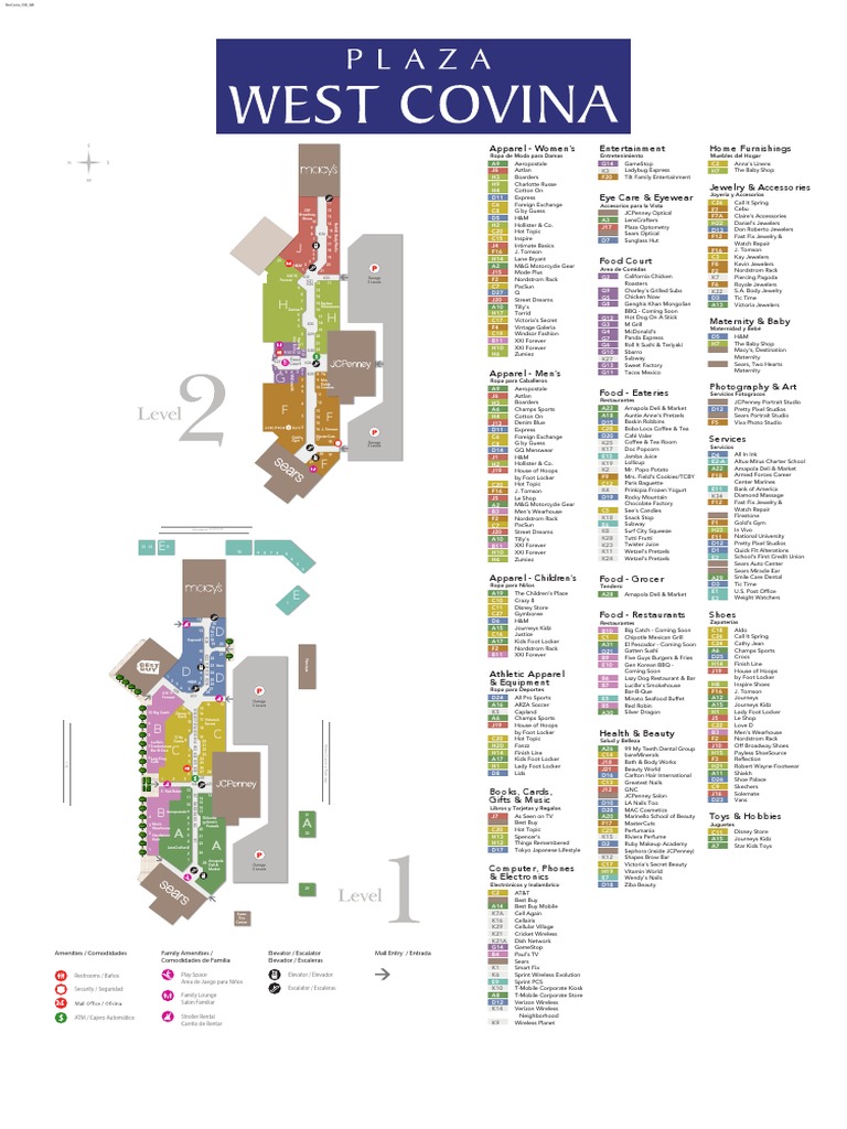 West Covina Mall Map  Companies Of The United States  Retail Companies