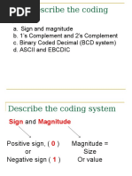 2.1.4 The Coding System