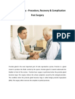 Prostate Surgery - Procedure, Recovery & Complication Post Surgery