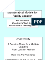 (30) Mathematical Models for Facility Location