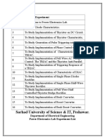 Sarhad University of Science & IT, Peshawar.: Lab No. Name of Experiment