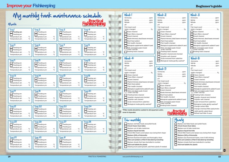 Monthly Maintenance Schedule Nitrate Hobbies Free 30 day Trial 
