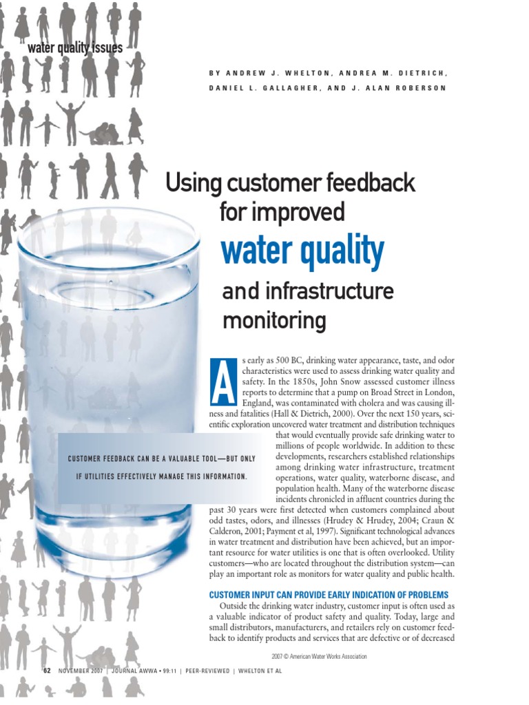 Customer Feedback For Water Quality Monitoring PDF Download Free PDF