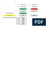 Corrente Transformador de Força e Relação de Transformação