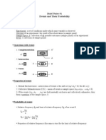 Brief Notes #1 Events and Their Probability: Definitions