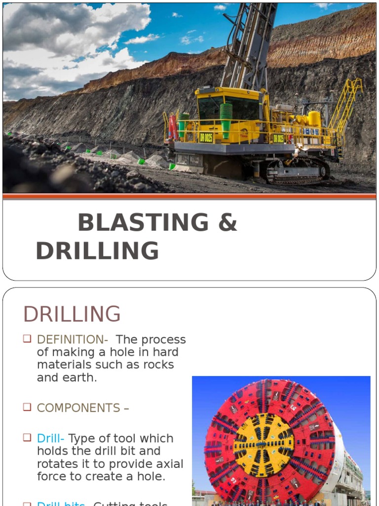 Drilling and Blasting Techniques Overview | PDF | Explosive Material ...