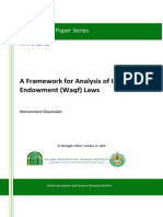 A Framework For Analysis of Islamic Endowment (Waqf) Laws