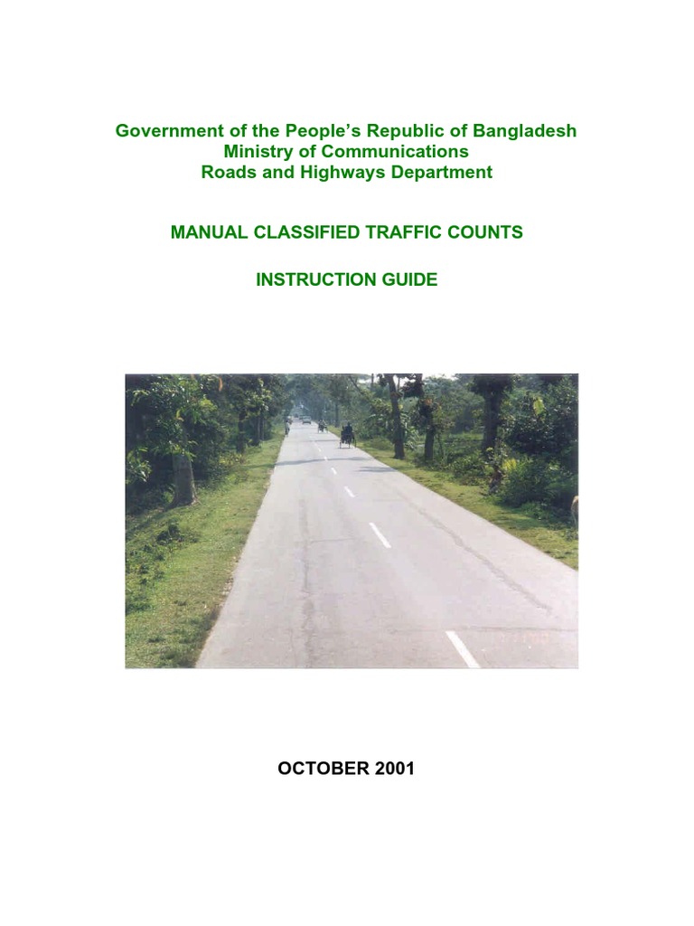 Traffic Counts Manual PDF Traffic Truck