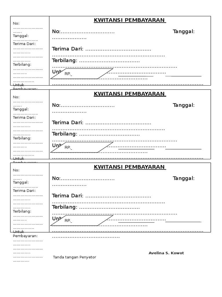 Design Fastest Kwitansi In English
