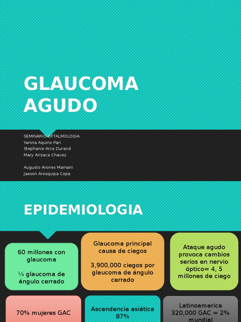 Epidemiología del Glaucoma Agudo | PDF | Visión | Sistema visual