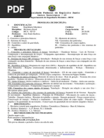 Programas de Disciplinas Grade Versão 1992