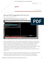 Memutar MP3 Menggunakan Terminal Linux - Blogger-Mycomputer