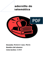 Cuadernillo de Matematica