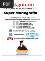 R$350,00 MONOGRAFIA E TCC