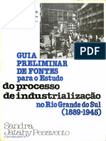 PESAVENTO, Sandra. Guia Preliminar de Fontes Para o Estado (1889-1945)