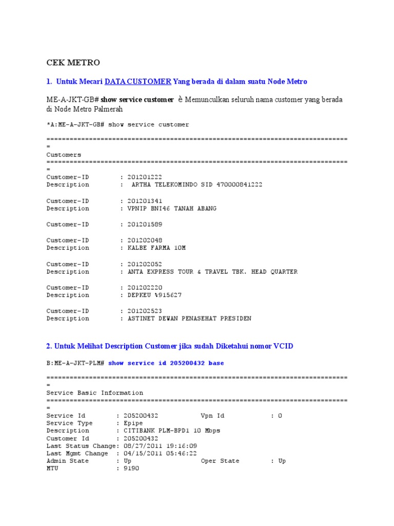 Cek Status Layanan Metro Ethernet | PDF | Business