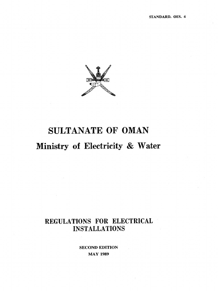 Regulations For Electrical Installations OMAN PDF