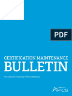 Maintenance Bulletin (Cpim Cfpim CSCP CLTD)
