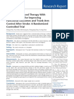 Constraint-Induced Therapy With Trunk Restraint for Improving Functional Outcomes and Trunk-Arm Control After Stroke- A Randomized Controlled Trial