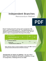 Topic 5-Independent Branches Memorandum Method