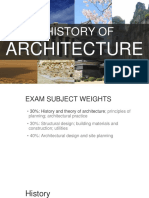 A HISTORY OF ARCHITECTURE EXAM SUBJECT WEIGHTS
