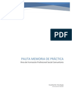 Pauta Memoria de Práctica - Social Comunitaria (24.10.16)