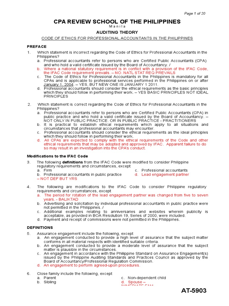 Code of Ethics For Accountants PDF Certified Public Accountant