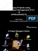 Managing Projects using Oracle PJT and Spreadsheets