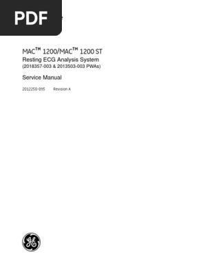 Burdick Mac 1200 Service Manual