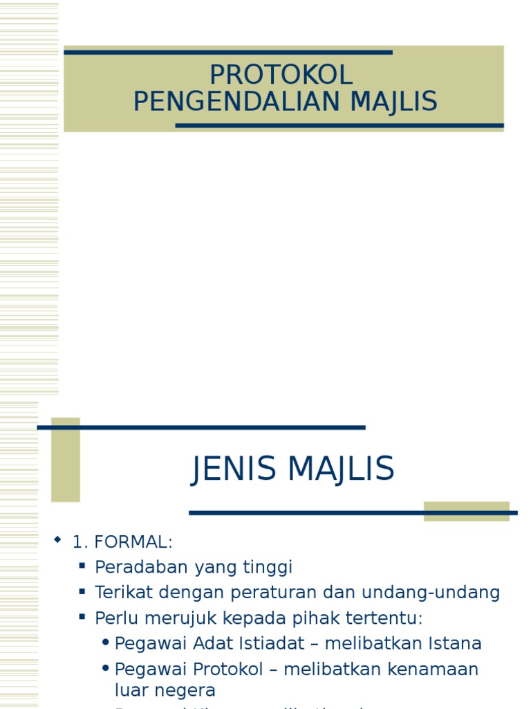 Protokol 8 Pengd Majlis | PDF