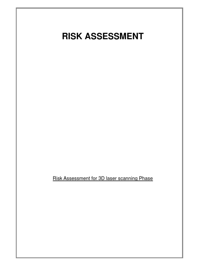 3D Laser Scanning Risk Assessment | PDF | Technology & Engineering ...