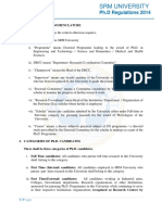 PH.D Regulations 2014: 1. Definitions and Nomenclature