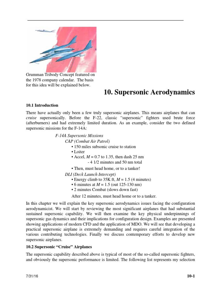 Supersonic Aerodynamics Overview | PDF | Drag (Physics) | Aerodynamics