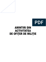 Amintiri Din Activitatea de Ofiter de Militie - InTERIOR