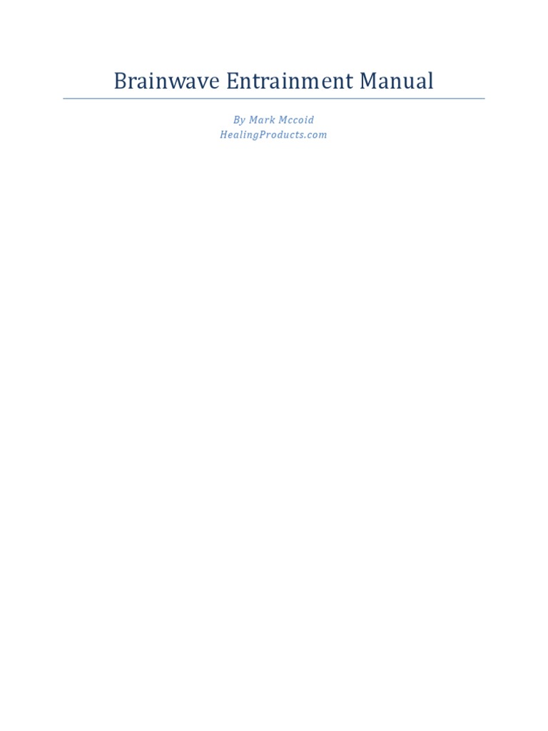 Brainwave Manual | PDF | Electroencephalography | Meditation