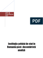 Instituţia Şefului de Stat in Romania (Autosaved)