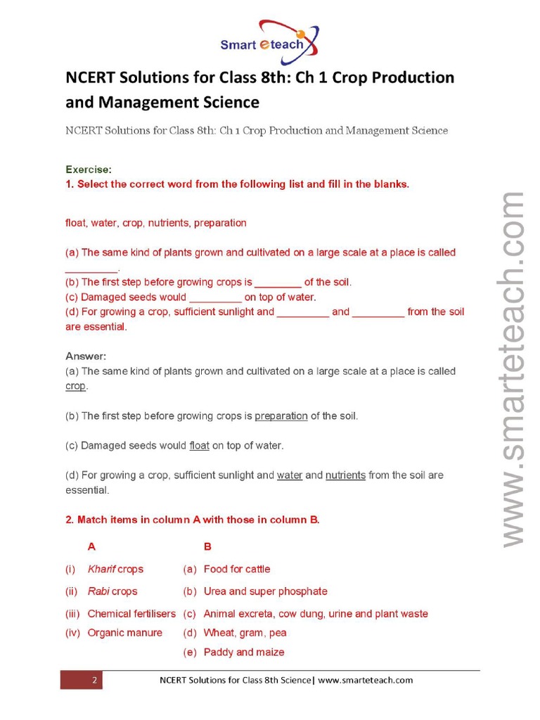 CBSE Class 8 NCERT Solution Science | PDF