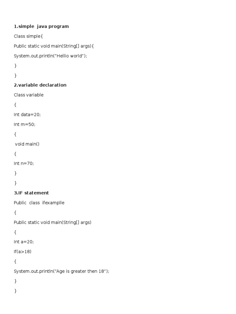 Java practice pdf